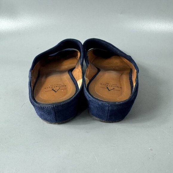 Aquatalia Made in Italy Navy Blue Suede Slide-in Sandals, Size 7 - Picture 6 of 13
